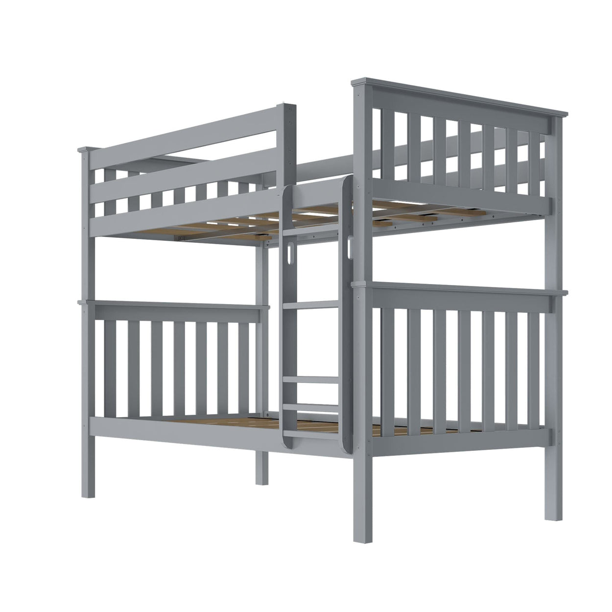 180201-121 : Bunk Beds Classic Twin over Twin Bunk Bed, Grey