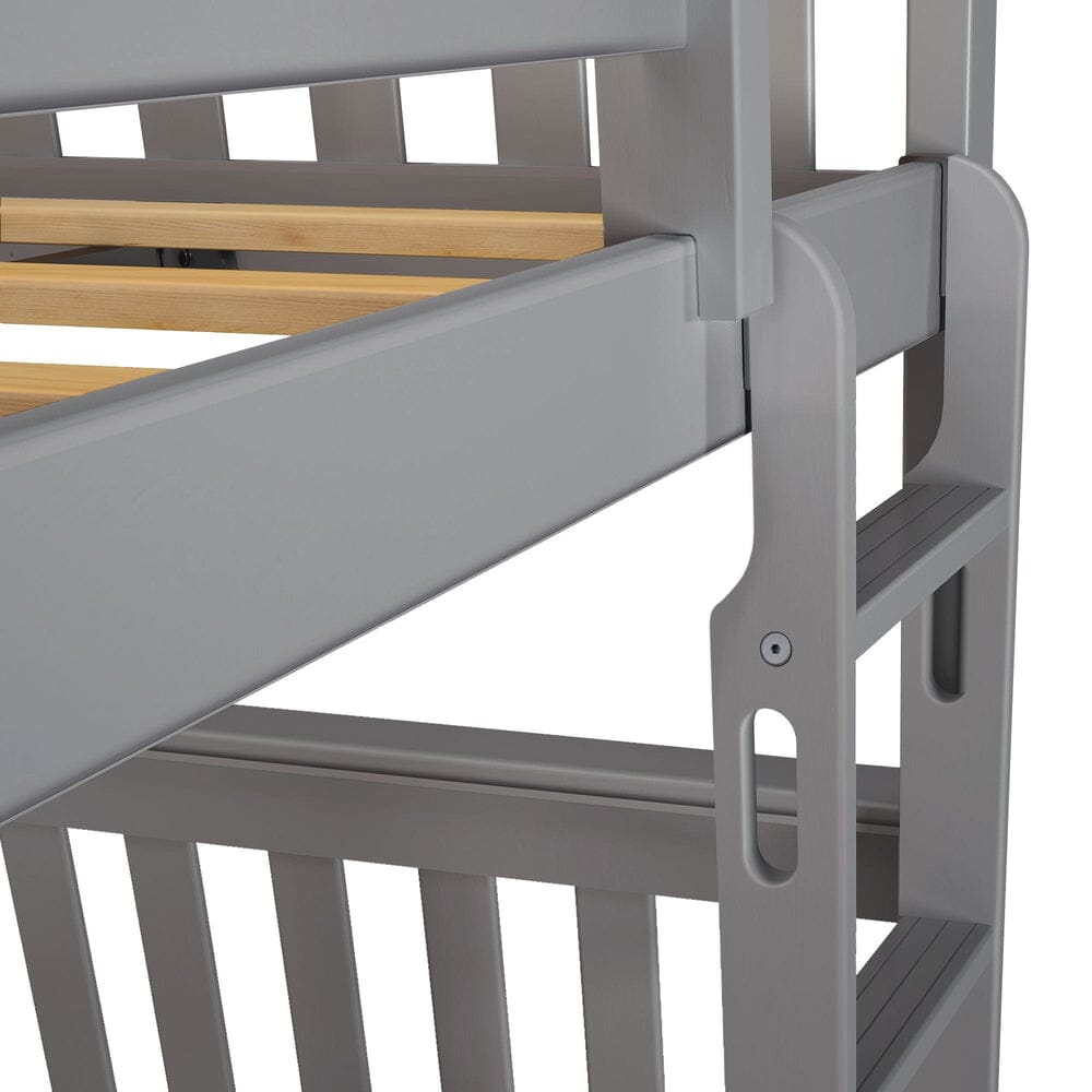 180201-121 : Bunk Beds Twin Over Twin Bunk Bed, Grey