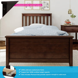 180210-005 : Kids Beds Classic Twin-Size Platform Bed, Espresso