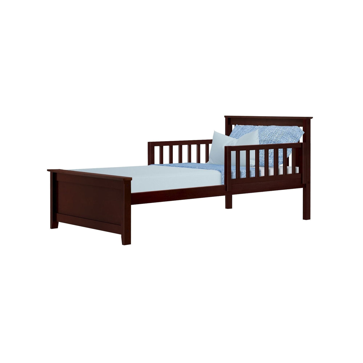 180210005209 : Kids Beds Twin Bed with Two Guard Rails, Espresso