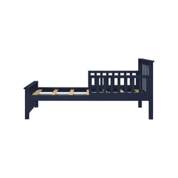 180210131209 : Kids Beds Twin Bed with Two Guard Rails, Blue