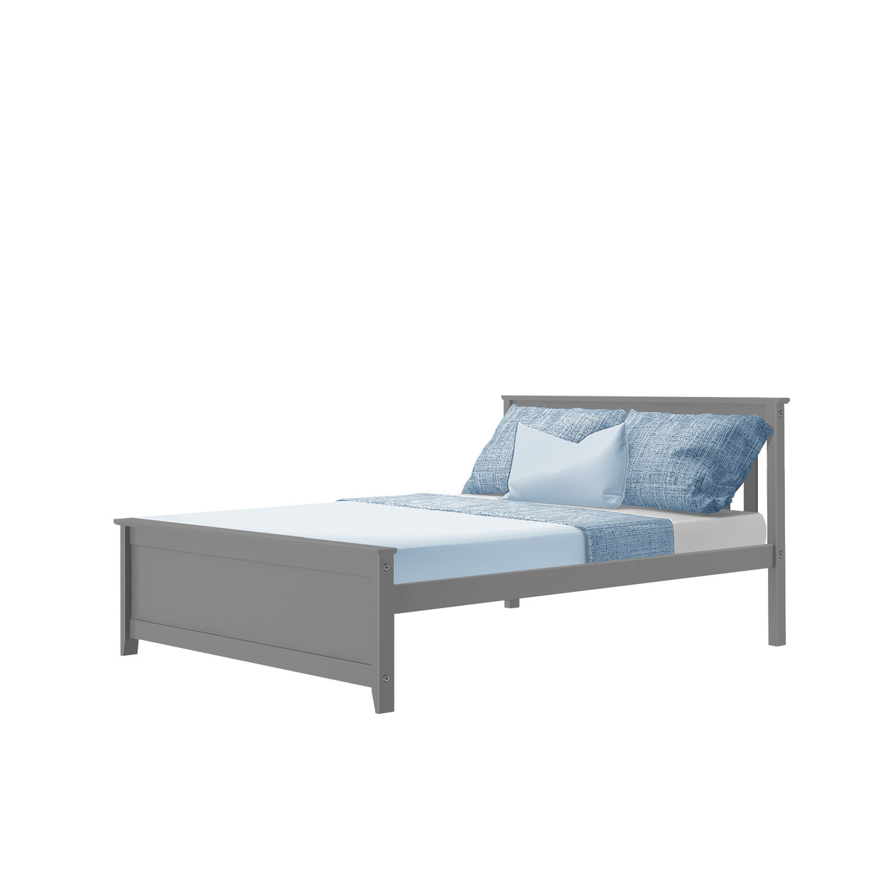 180211-121 : Kids Beds Classic Full-Size Platform Bed, Grey