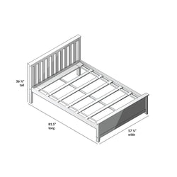 180211-121 : Kids Beds Classic Full-Size Platform Bed, Grey