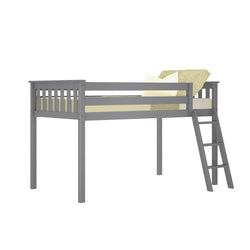 180212-121 : Loft Beds Twin-Size Low Loft, Grey