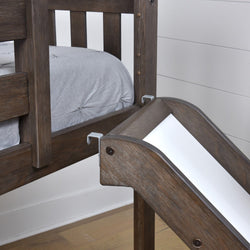 180213-151 : Loft Beds Twin-Size Low Loft with Slide, Clay