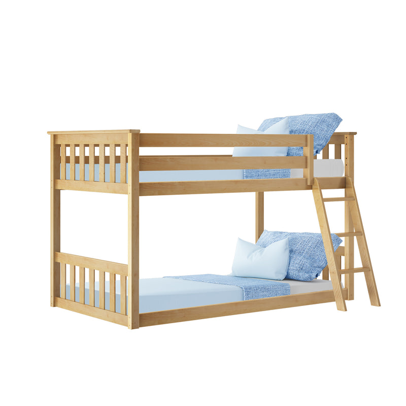 Twin Over Twin Low Bunk Bed
