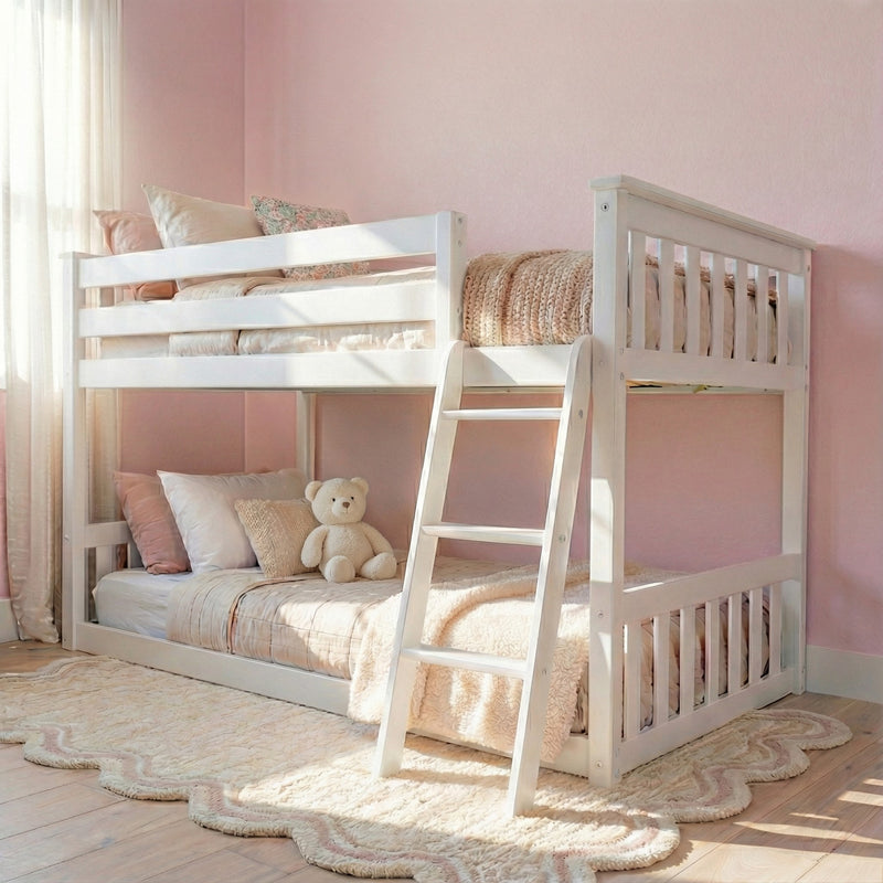 Twin Over Twin Low Bunk Bed