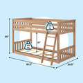 Twin Over Twin Low Bunk Bed