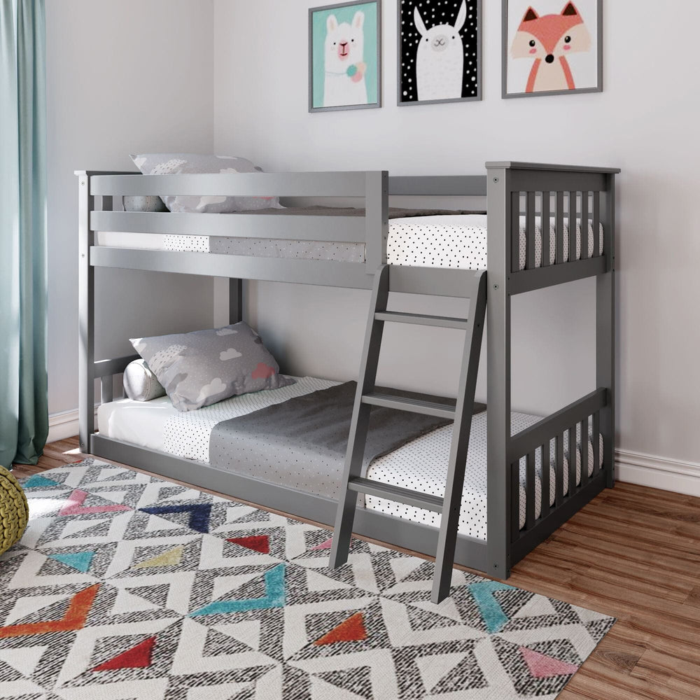 Twin Over Twin Low Bunk Bed – Max and Lily