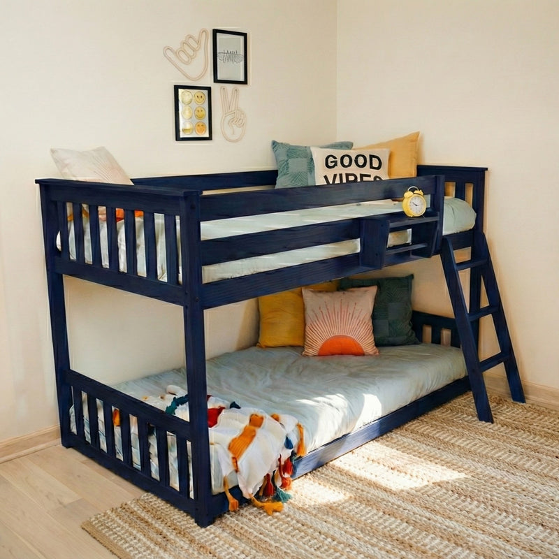 Twin Over Twin Low Bunk Bed