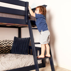 180214-131 : Bunk Beds Twin Over Twin Low Bunk Bed, Blue