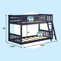 Twin Over Twin Low Bunk Bed