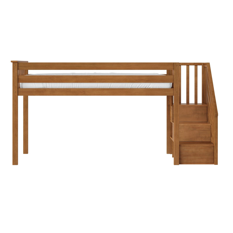 Twin Low Loft Bed With Stairs