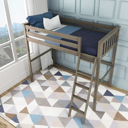 180227-151 : Loft Beds Twin-Size High Loft Bed, Clay
