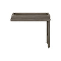 Grey wood extendable table leaf for modern dining room furniture set.