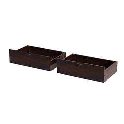 180262-005 : Component Underbed Storage Drawers with Rubber Castors (Fingerjoint), Espresso