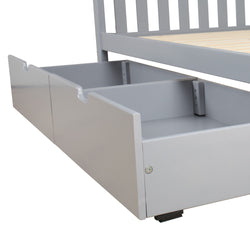 180262-121 : Component Underbed Storage Drawers with Rubber Castors (Fingerjoint), Grey