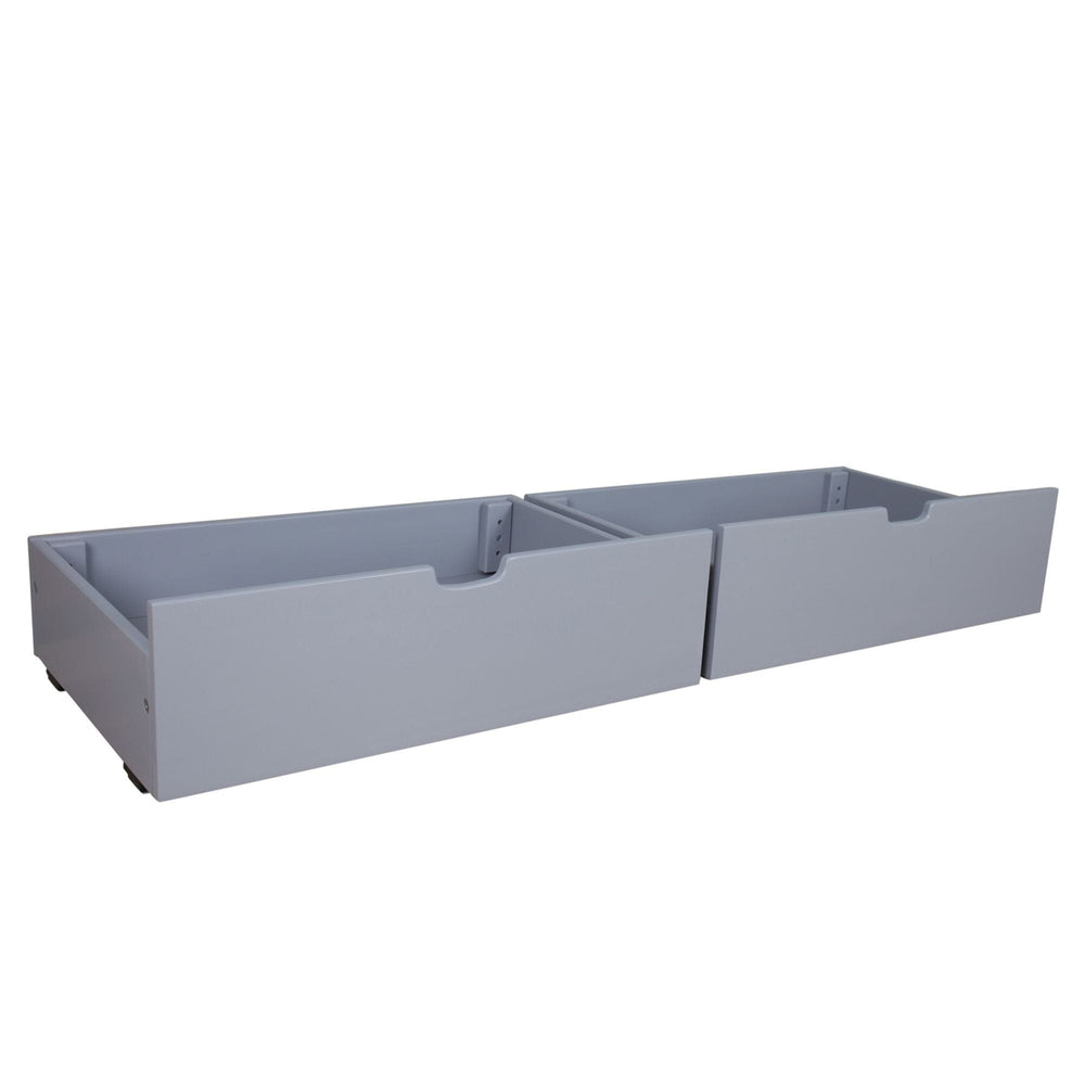 180262-121 : Component Underbed Storage Drawers with Rubber Castors (Fingerjoint), Grey