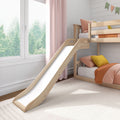 Twin Over Twin Low Bunk Bed With Slide