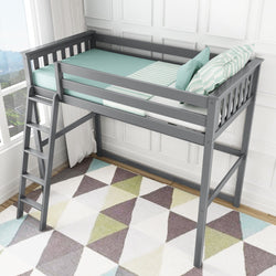 180427-121 : Loft Beds Twin High Loft, Grey