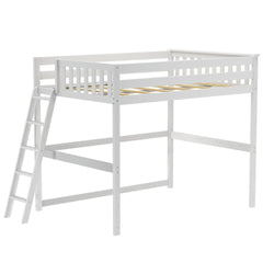 180457-002 : Loft Beds Full High Loft With Ladder on End, White