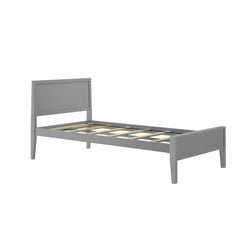 181100-121 : Kids Beds Classic Twin-Size Bed with Panel Headboard, Grey