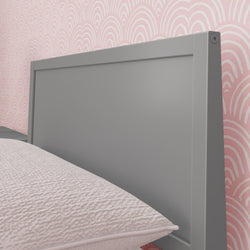 181100-121 : Kids Beds Classic Twin-Size Bed with Panel Headboard, Grey