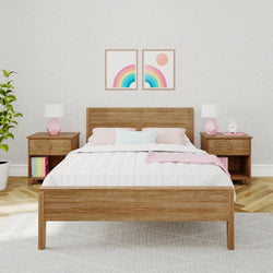 181101-007 : Kids Beds Classic Full-Size Bed with Panel Headboard, Pecan
