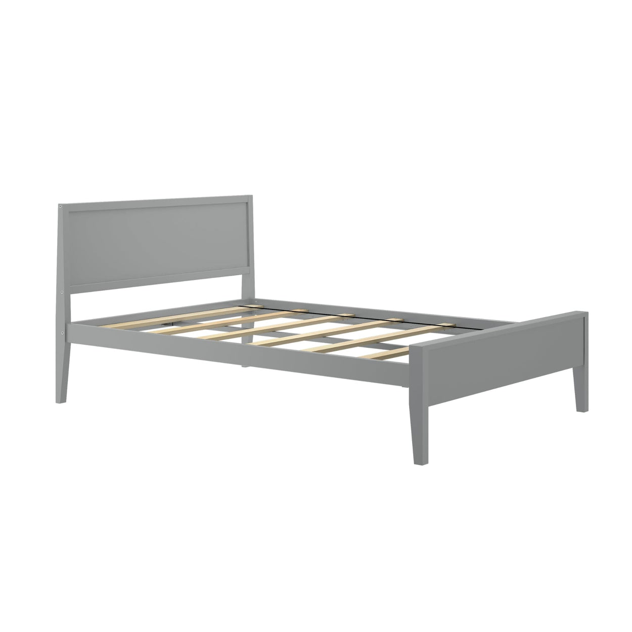 181101-121 : Kids Beds Classic Full-Size Bed with Panel Headboard, Grey