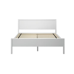 181102-002 : Kids Beds Classic Queen-Size Bed with Panel Headboard, White