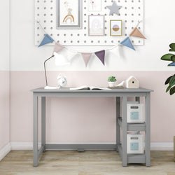 181205-121 : Furniture Desk with Bookshelves - 47 inches, Grey