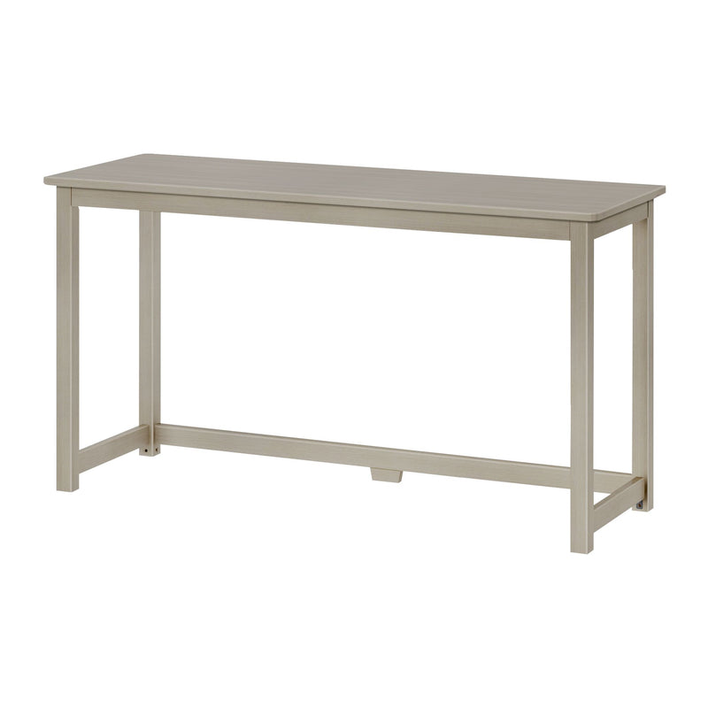 Light wood slim console table with rectangular top and straight legs, modern minimalist whitewashed oak finish ideal as a narrow hallway or entryway table