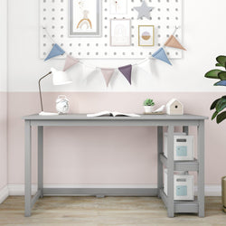 181405-121 : Furniture Desk with Bookshelves - 55 inches, Grey