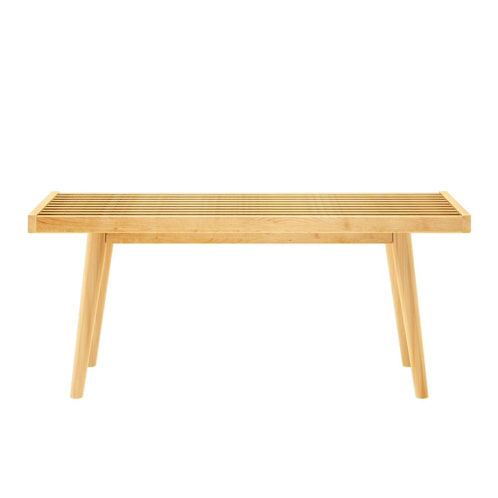 184301-001 : Accessories Mid-Century Modern Twin-Size Bench, Natural