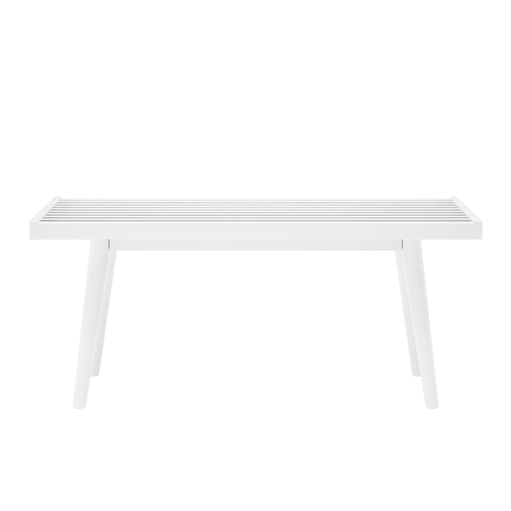 184301-002 : Accessories Mid-Century Modern Twin-Size Bench, White