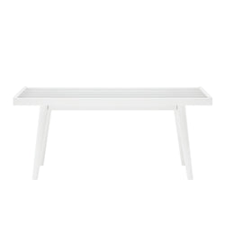 184301-002 : Accessories Mid-Century Modern Twin-Size Bench, White