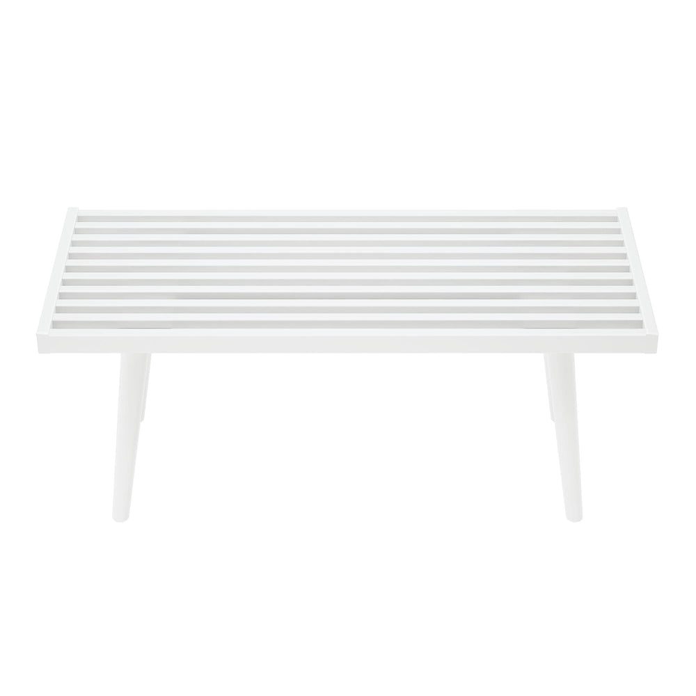 184301-002 : Accessories Mid-Century Modern Twin-Size Bench, White