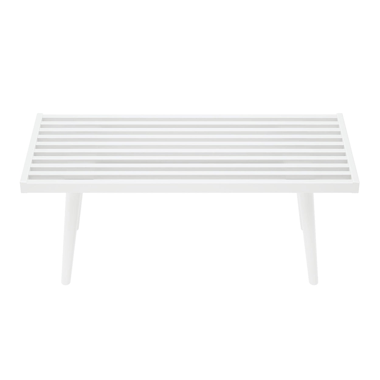 184301-002 : Accessories Mid-Century Modern Twin-Size Bench, White