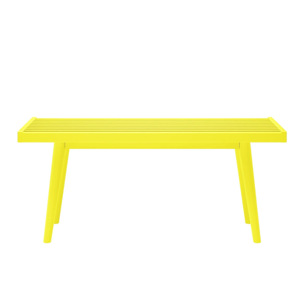 184301-106 : Accessories Mid-Century Modern Twin-Size Bench, Yellow