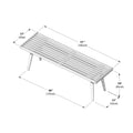 Solid Wood Large Bench