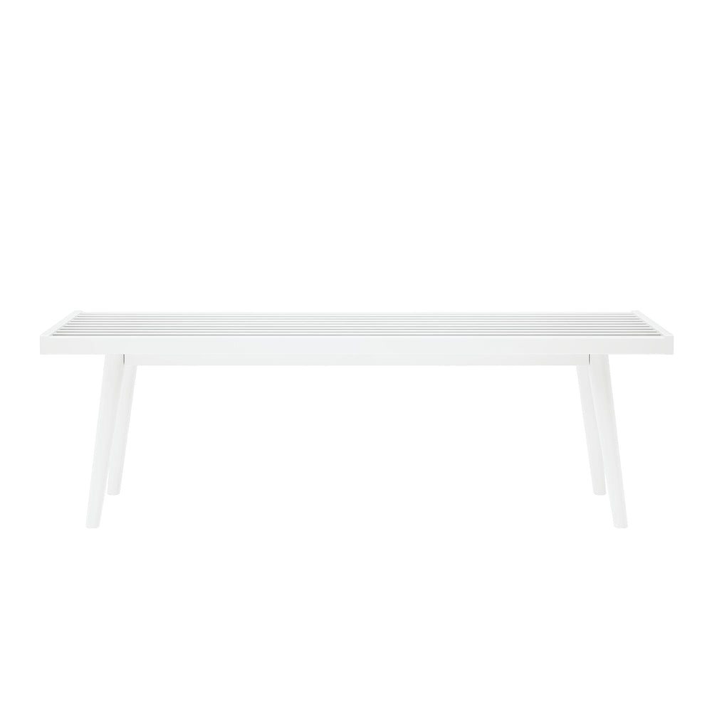 184302-002 : Accessories Mid-Century Modern Full-Size Bench, White