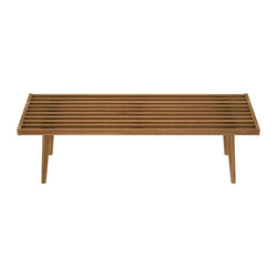 184302-007 : Accessories Mid-Century Modern Full-Size Bench, Pecan