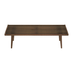 184302-008 : Accessories Mid-Century Modern Full-Size Bench, Walnut