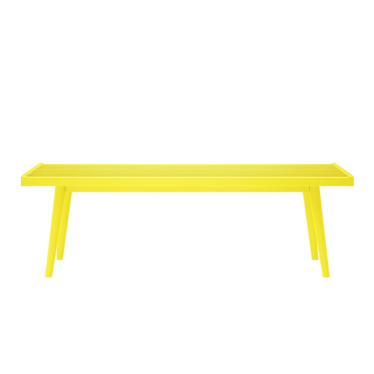 184302-106 : Accessories Mid-Century Modern Full-Size Bench, Yellow