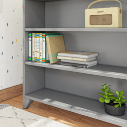 184720-121 : Bookcase Classic 3-Shelf Bookcase, Grey