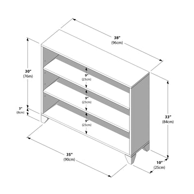 Classic 3-Shelf Bookcase