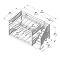 Full Over Full Low Bunk Bed With Stairs