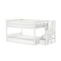 Full Over Full Low Bunk Bed With Stairs