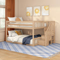 Full Over Full Low Bunk Bed With Stairs