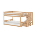 Full Over Full Low Bunk Bed With Stairs